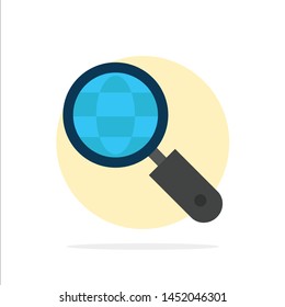 Globe, Internet, Search, Seo Abstract Circle Background Flat color Icon