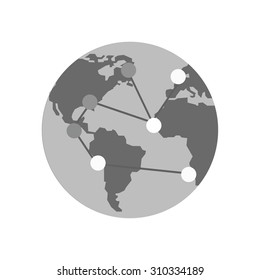 Globe, internet, world, magnifier icon vector image. Can also be used for seo, digital marketing, technology. Suitable for use on web apps, mobile apps and print media.
