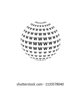 globe internet, world wide web icon vector template