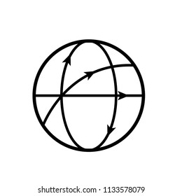 globe internet, world wide web icon vector template