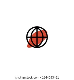 Globe Internet Worldwide. Miscellaneous Icon Set. Unique Illustration Color. Editable Vector.