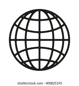 Globe isolated black icon.