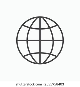Globe isolated icon. vector illustration.