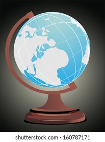 Globe isolated on a black background