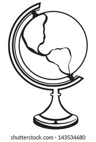Globe isolated on white background