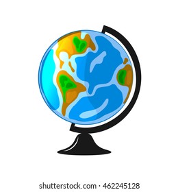  Globe, isolated on white background, vector illustration. Icon