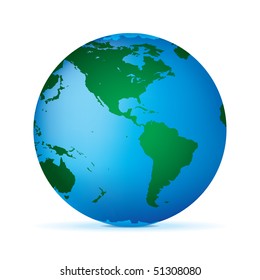 Globe Isolated on White Background. Vector.