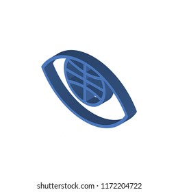 Globe isometric left top view 3D icon