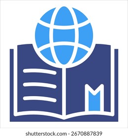 Globe Knowledge Icon-Element für Design