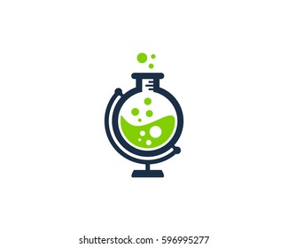 Globe Lab Logo Design Element