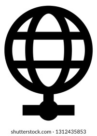 Globe LAN Connection Vector Icon