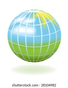 Globe as a landscape. Vector-Illustration