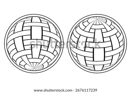 globe latitude longitude celtic style isolated on white background. vector illustration.