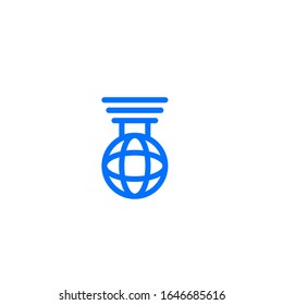 globe law logo design simple modern