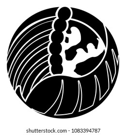 Globe with a leaf and wave