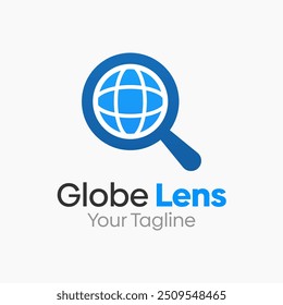 Globe Lens Plantilla de diseño de logotipo. Bueno para empresas, agencias, comunidad y Organización