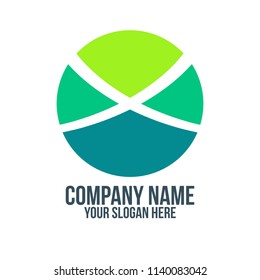 globe and letter x abstract concept for company, corporate, foundation, business, startup and enterprise.