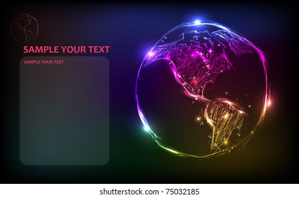 globe light background template