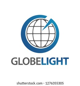 Globe light letter G logo cencept design template idea