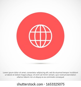 Globe line and arrow "Go to web" - website icon. line Globe icon and arrow that clicks on it. line Black pictogram isolated on white line background.