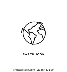 Globe-Linie-Kunstsymbol-Design, Vektorgrafik