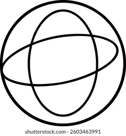 globe line art icon.This is an editable file