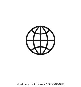 globe line icon