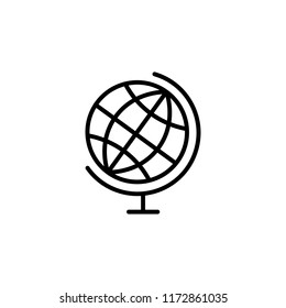 globe line icon