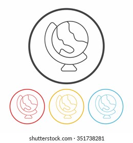Globe line icon