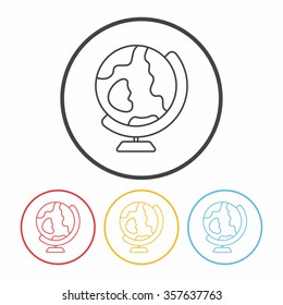 Globe line icon