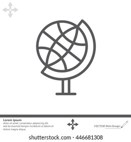 The globe line icon