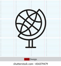 The globe line icon