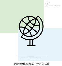 The globe line icon