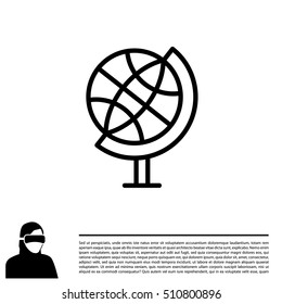 The globe line icon