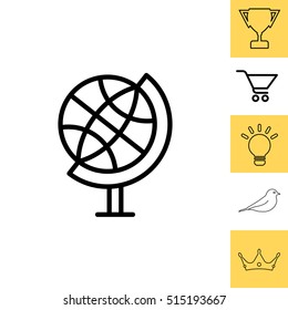 The globe line icon