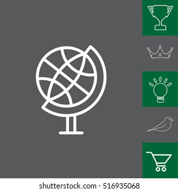 The globe line icon
