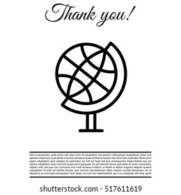 The globe line icon
