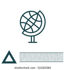 The globe line icon