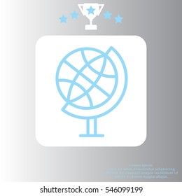 The globe line icon