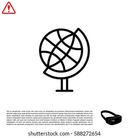 The globe line icon