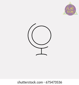 globe line icon