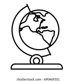 globe line icon