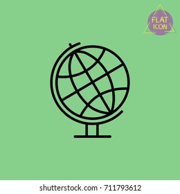 globe line icon