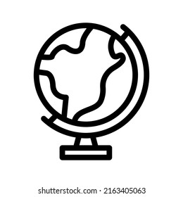 globe line icon illustration vector graphic