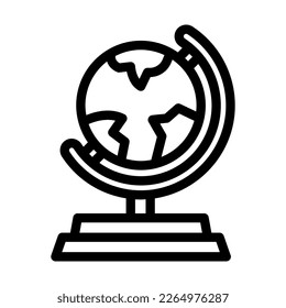Globe-Zeilensymbol, Vektorgrafik