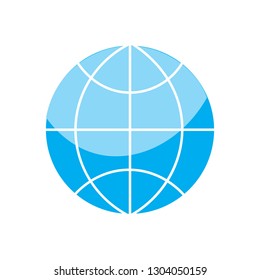 globe line icon on white background