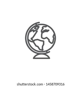 Globe line icon on white background