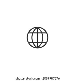 icono de línea de globo, símbolo de vector de contorno, icono perfecto de píxel