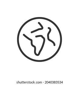 Icono de línea de globo al estilo de moda. Pictograma vectorial de trazo aislado sobre un fondo blanco. Iconos de esquema premium de globo.