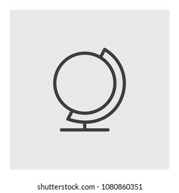 Globe line icon vector